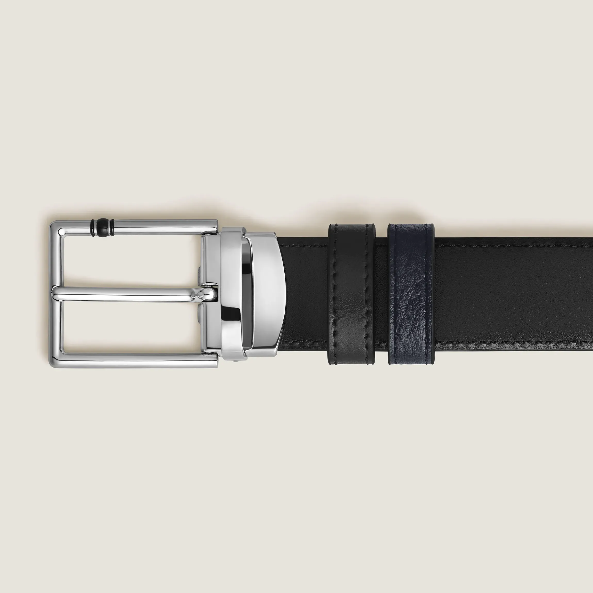 Cintura Reversibile 35 mm in Pelle con Grana con Fibbia Rettangolare Meisterstück