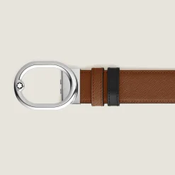 Cintura Reversibile 35 mm L’Ovale in Pelle Sartorial