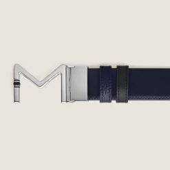 Cintura reversibile 35 mm Meisterstück in pelle nero blu/nera