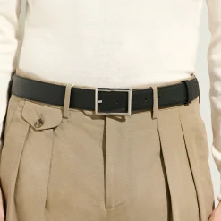 Cintura Reversibile 35 mm Rettangolare in Pelle Sartorial