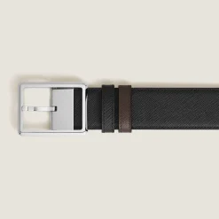 Cintura Reversibile 35 mm Rettangolare in Pelle Sartorial