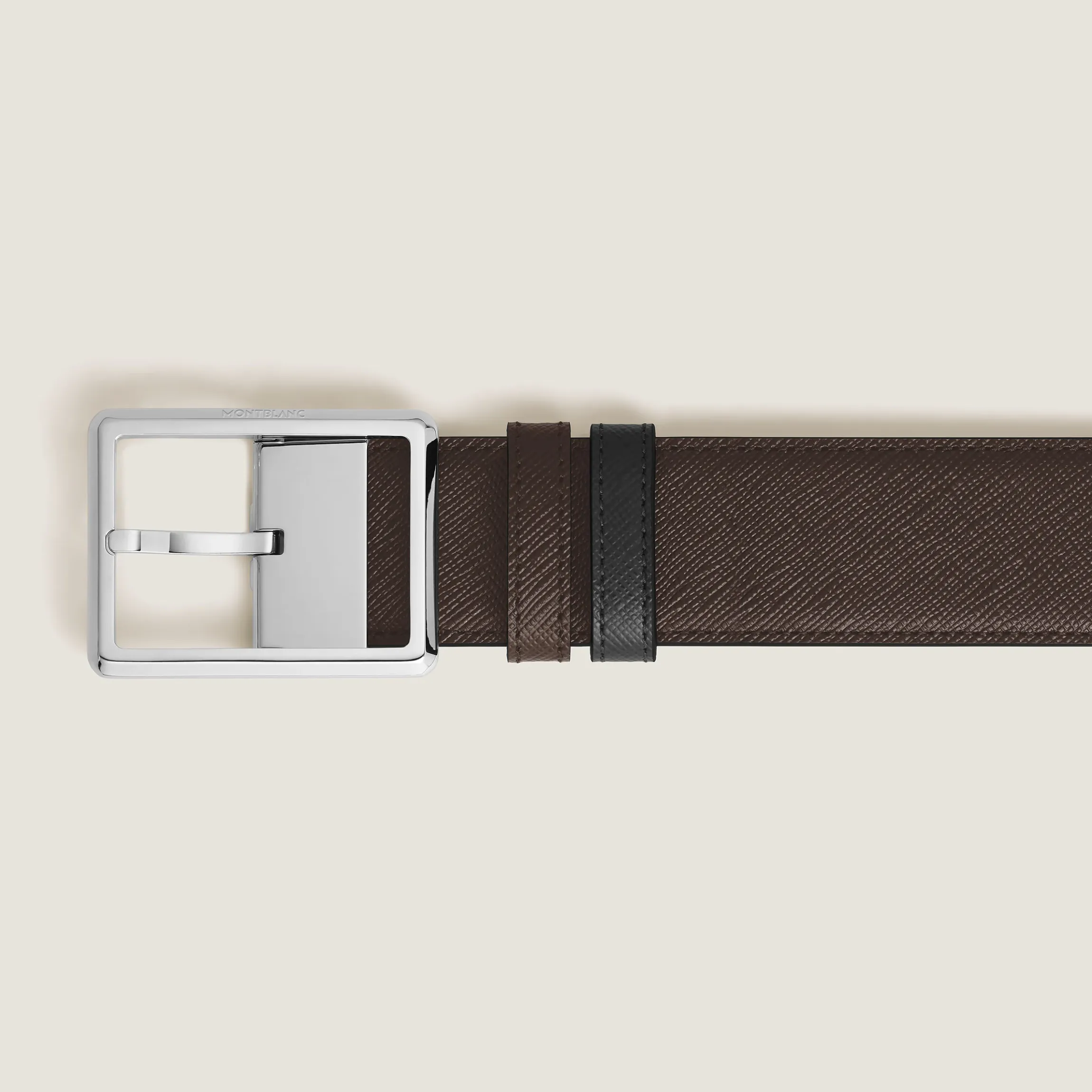 Cintura Reversibile 35 mm Rettangolare in Pelle Sartorial