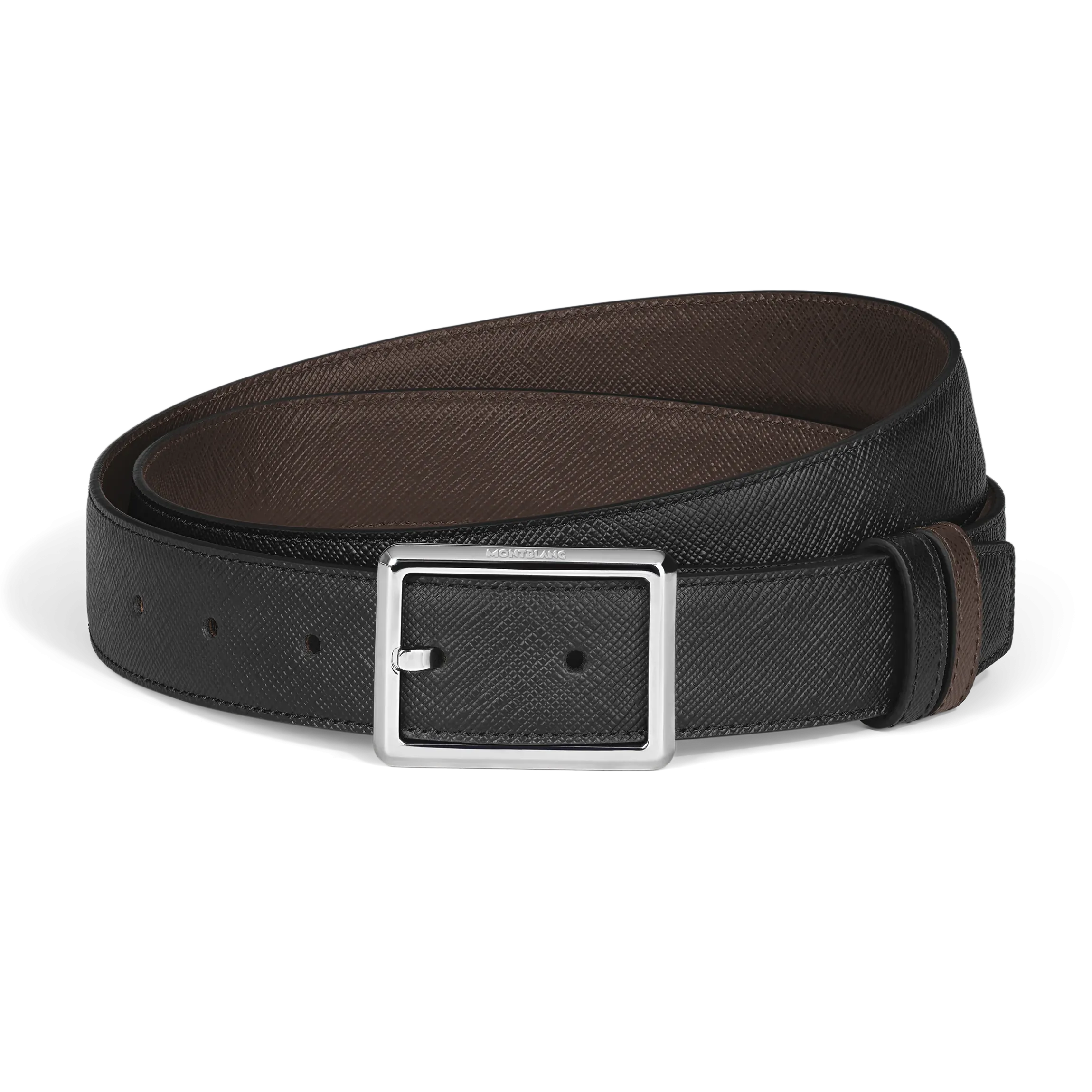 Cintura Reversibile 30 mm Rettangolare in Pelle Sartorial