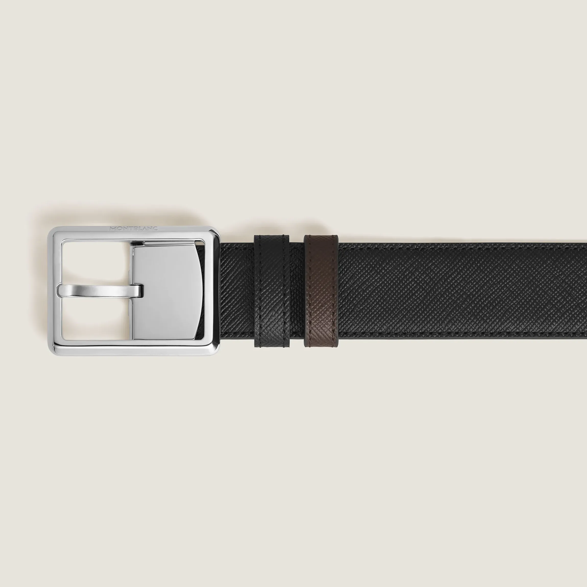 Cintura Reversibile 30 mm Rettangolare in Pelle Sartorial