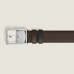 Cintura Reversibile 30 mm Rettangolare in Pelle Sartorial