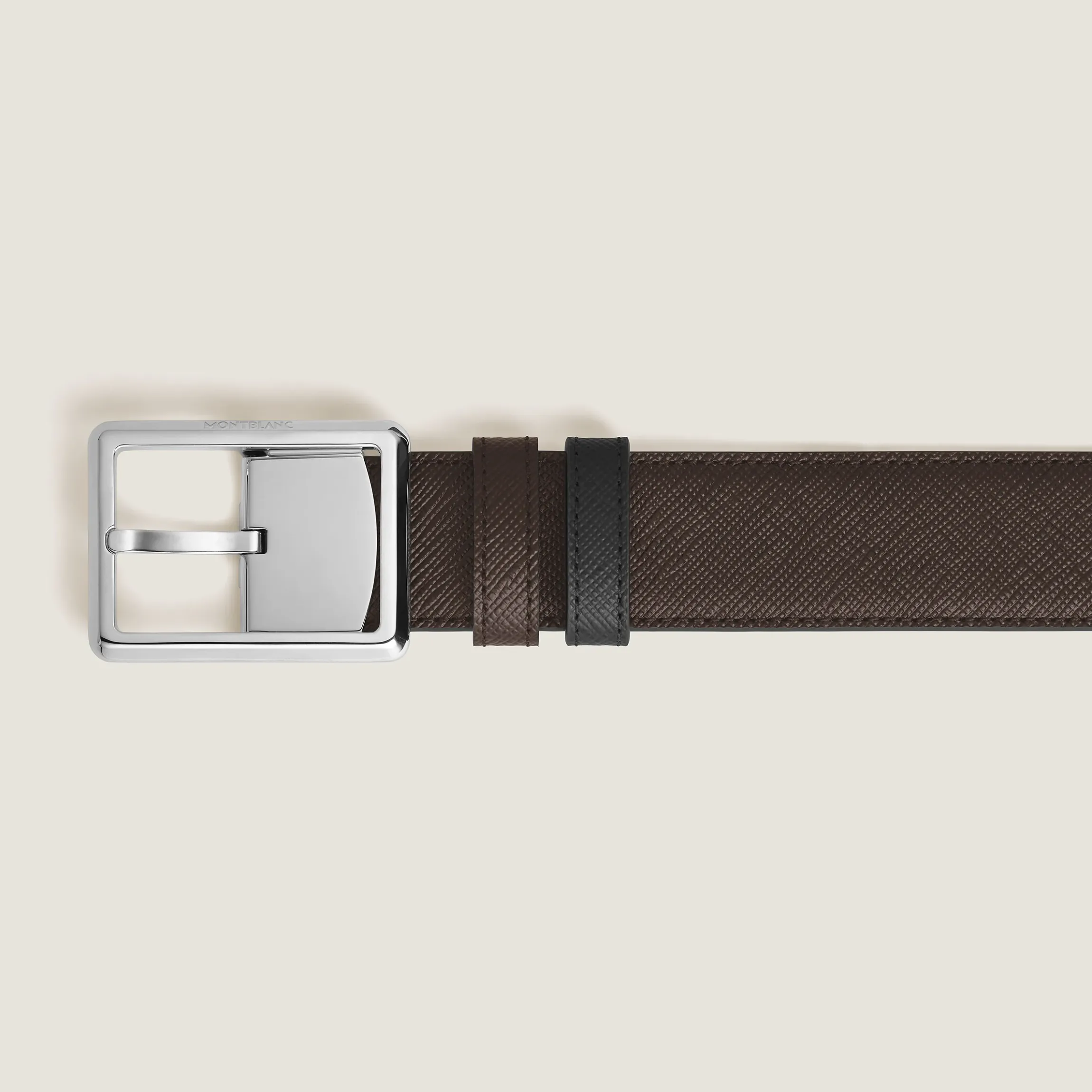 Cintura Reversibile 30 mm Rettangolare in Pelle Sartorial