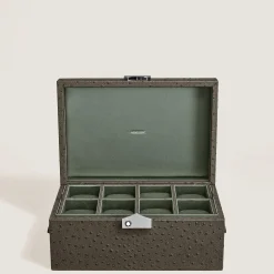 Cofanetto da Collezione per Orologi in Pelle Stampata Struzzo