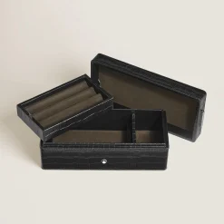 Cofanetto per Strumenti da Scrittura in Pelle Goffrata Coccodrillo