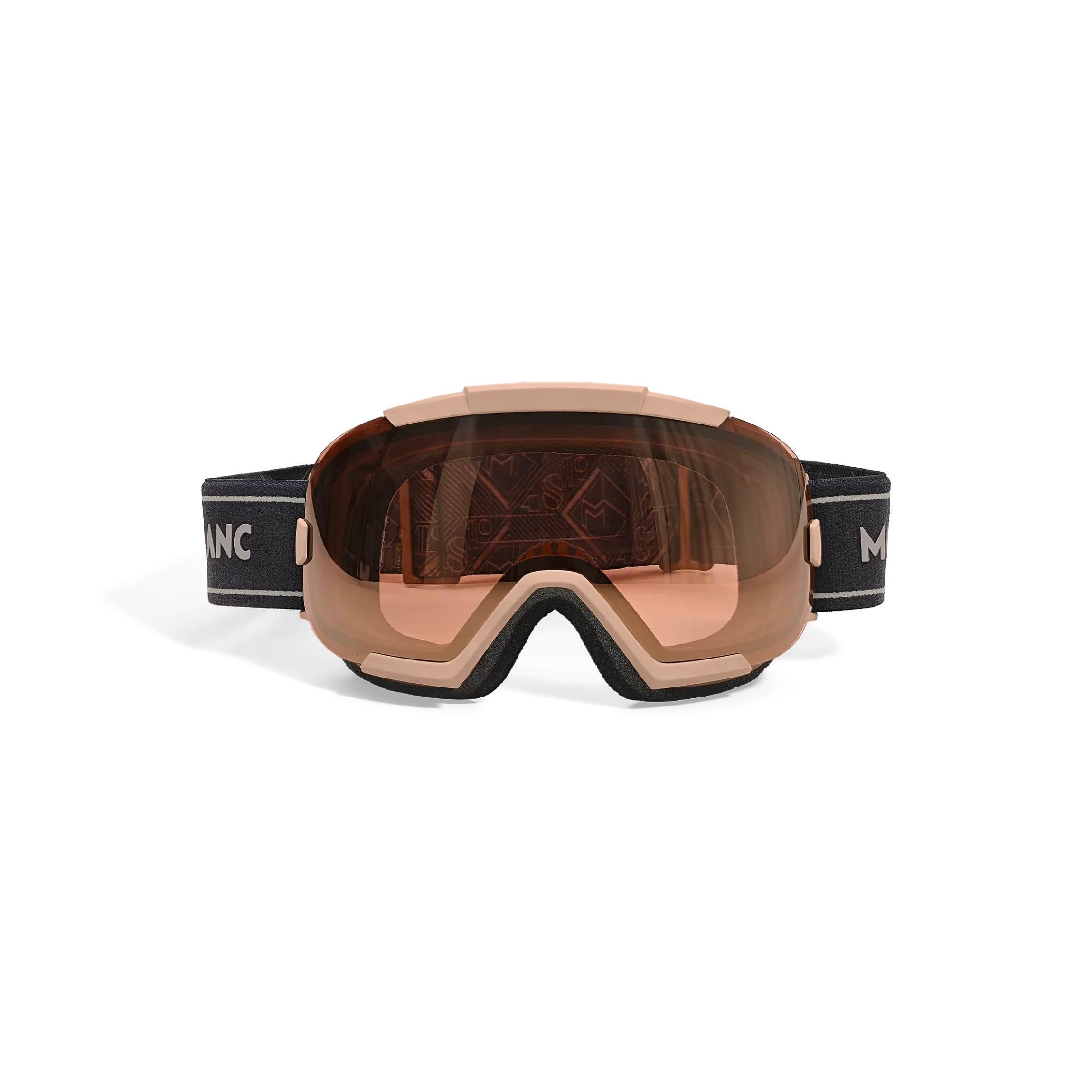 Maschera da Sci Rettangolare con Montatura Iniettata Beige
