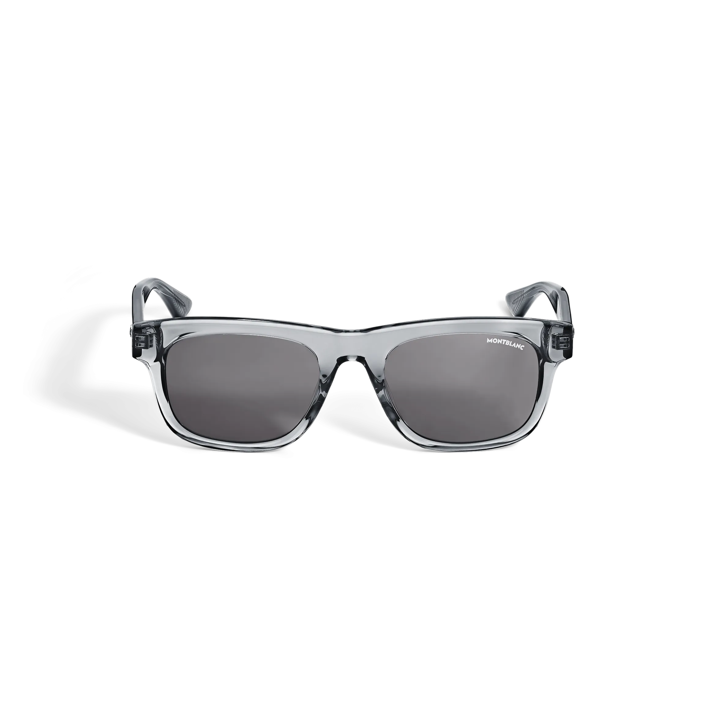 Occhiali da Sole con Montatura Quadrata in Acetato Color Grigio