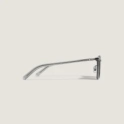 Occhiali da Sole Ovali con Montatura in Acetato Grigio
