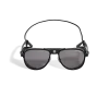 Occhiali da Sole Quadrati con Montatura in Metallo Nero