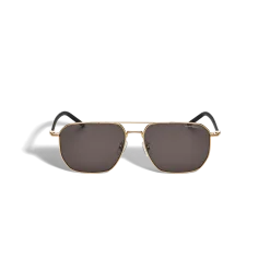 Occhiali da Sole Quadrati con Montatura in Metallo Color Oro