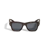 Occhiali da Sole Quadrati con Montatura in Acetato Havana