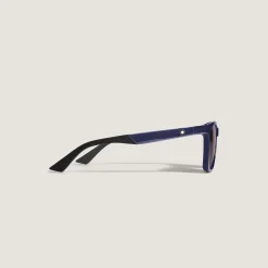 Occhiali da Sole Quadrati con Montatura Iniettata Blu