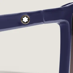 Occhiali da Sole Quadrati con Montatura Iniettata Blu