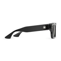 Occhiali da Sole Rettangolari con Montatura in Acetato Nero