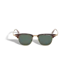 Occhiali da Sole Rettangolari con Montatura in Metallo Color Oro