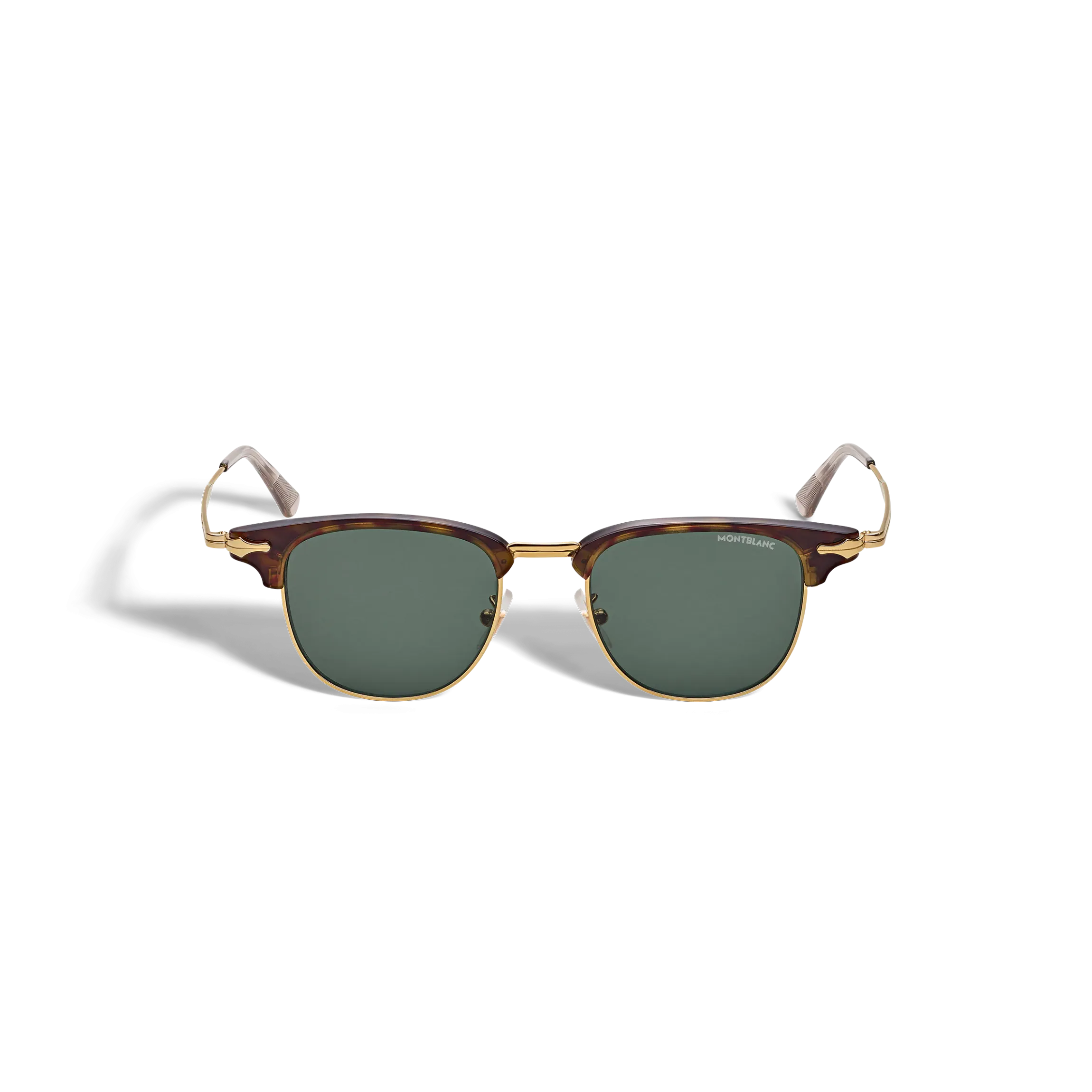 Occhiali da Sole Rettangolari con Montatura in Metallo Color Oro