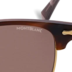 Occhiali da Sole Rettangolari con Montatura in Metallo Color Oro