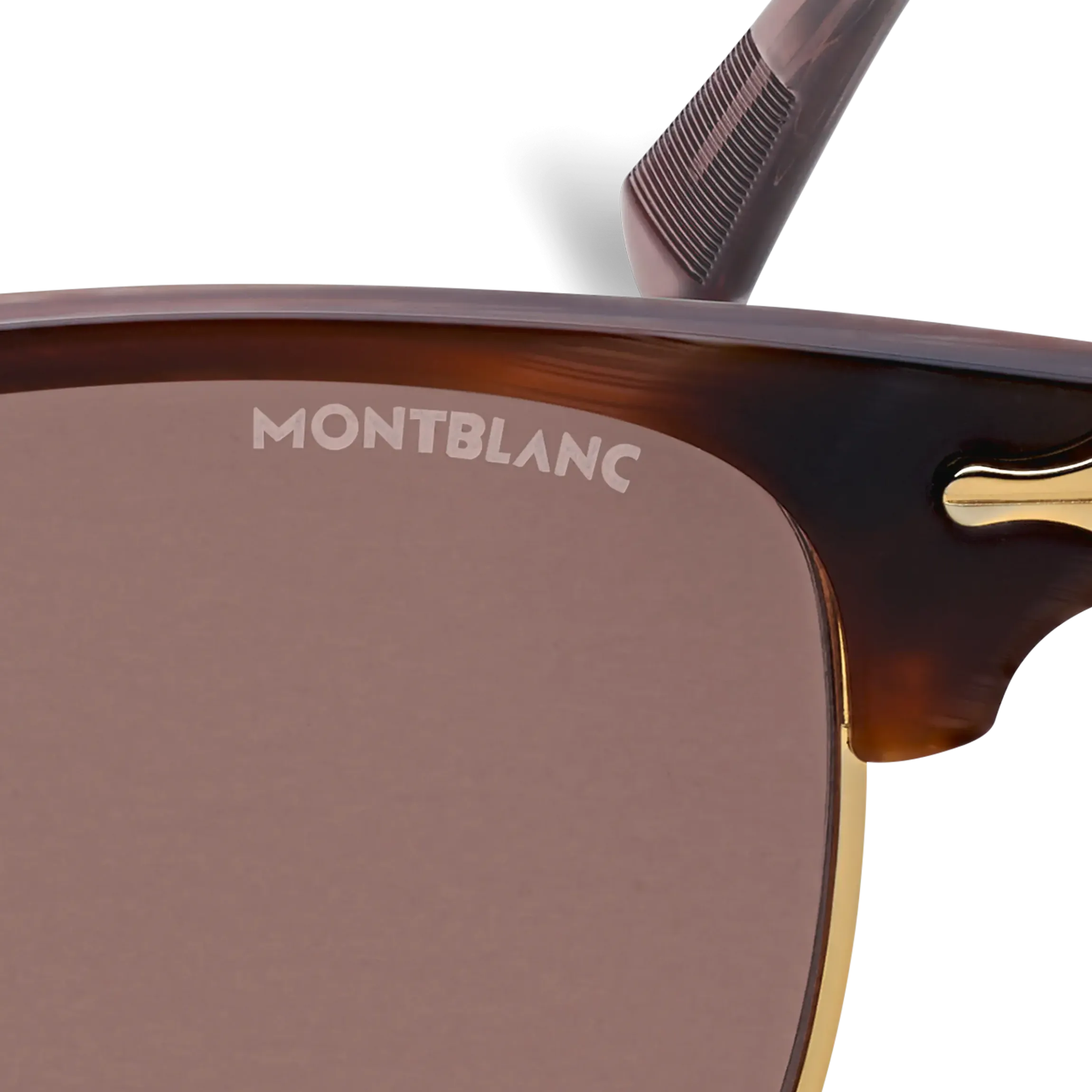 Occhiali da Sole Rettangolari con Montatura in Metallo Color Oro