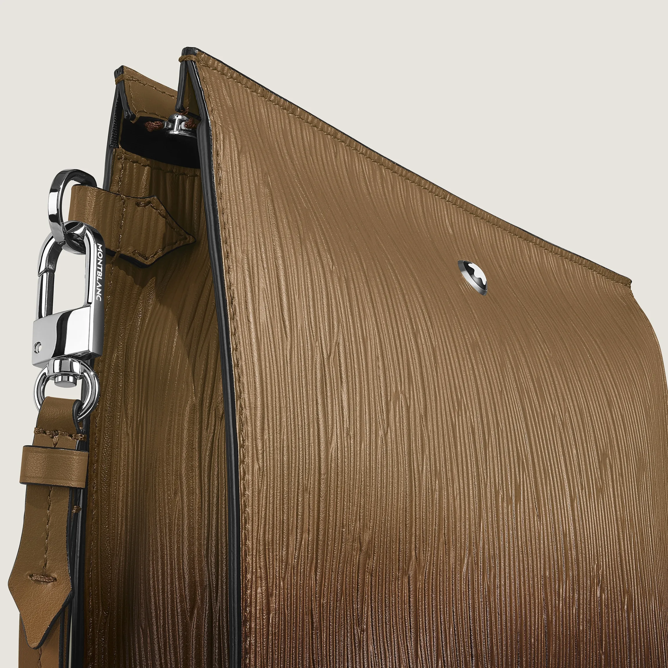 Pochette in Pelle Corteccia Sfumato
