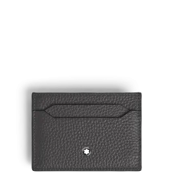 Portacarte 5 Tasche in Pelle con Grana