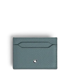 Portacarte 5 Tasche in Pelle con Grana