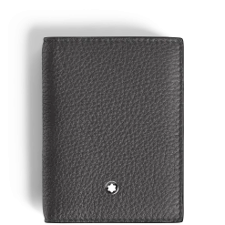 Portacarte 4 Tasche in Pelle Con Grana