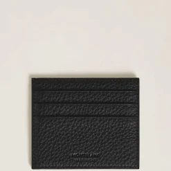 Portacarte 6 Tasche in Pelle con Grana