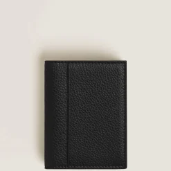 Portacarte 4 Tasche in Pelle con Grana
