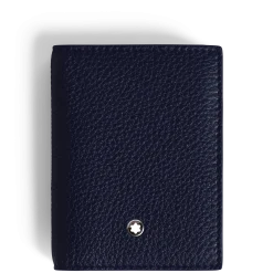Portacarte 4 Tasche in Pelle con Grana