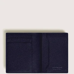Portacarte 4 Tasche in Pelle con Grana