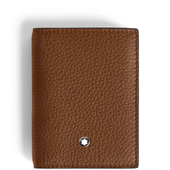 Portacarte 4 Tasche in Pelle con Grana