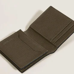 Portacarte 4 Tasche in Pelle con Grana
