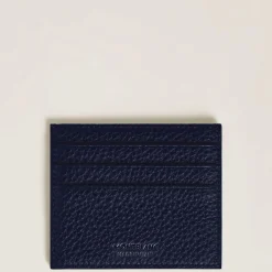 Portacarte 6 Tasche in Pelle con Grana