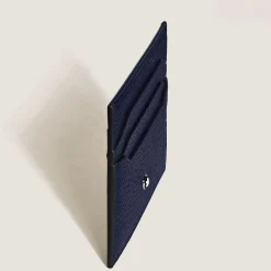Portacarte 6 Tasche in Pelle con Grana