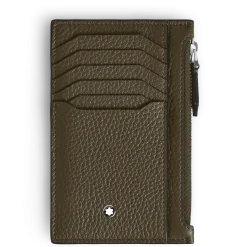Portacarte 8 Tasche in Pelle con Grana