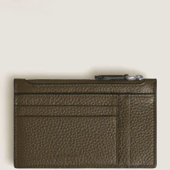 Portacarte 8 Tasche in Pelle con Grana