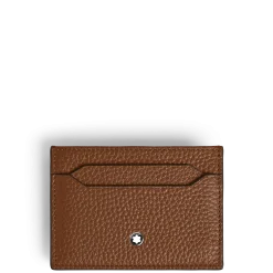 Portacarte 5 Tasche in Pelle con Grana