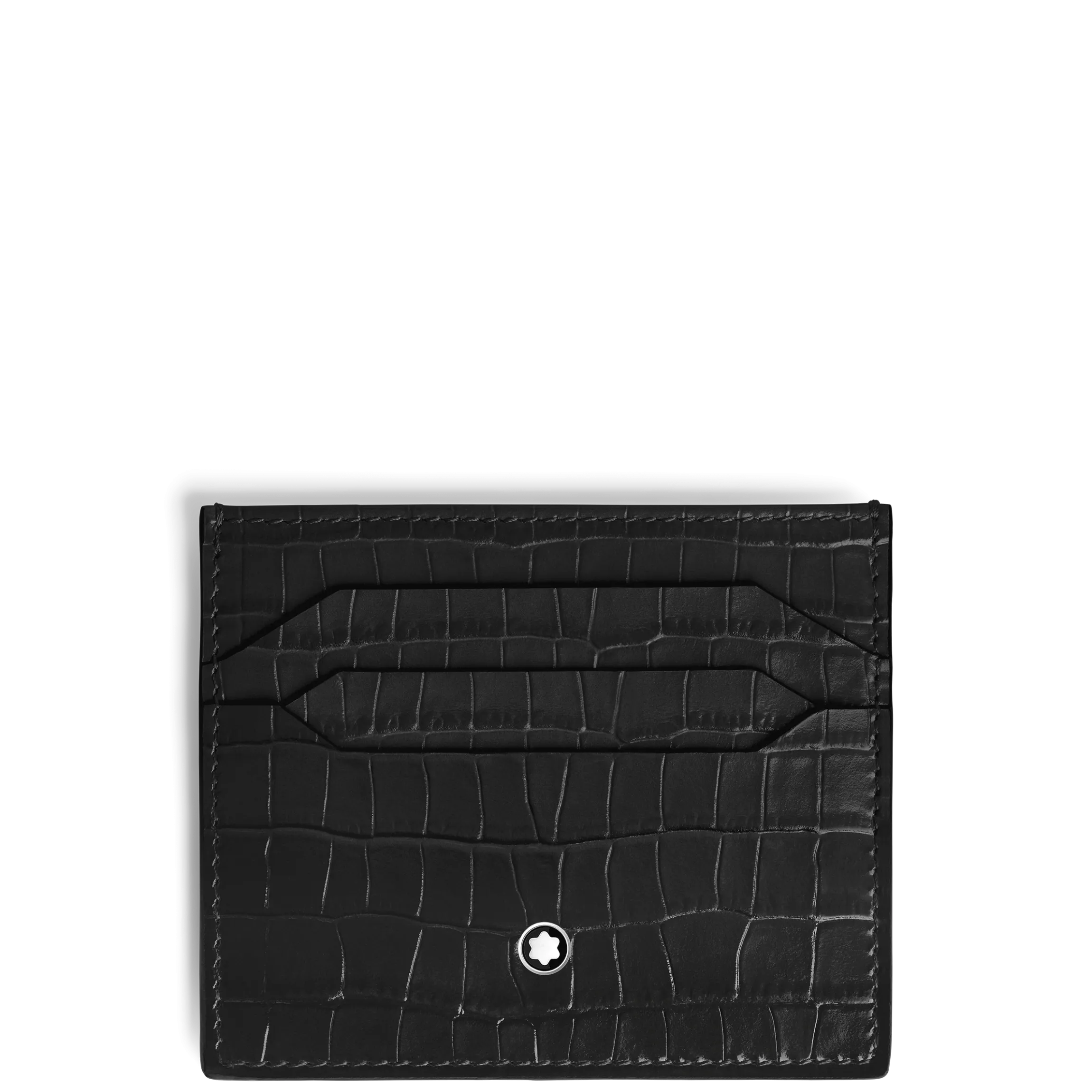 Portacarte 6 Tasche in Pelle Stampata Coccodrillo