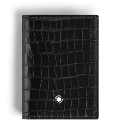 Portacarte 4 Tasche in Pelle Stampata Coccodrillo