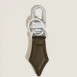 Portachiavi a Forma di Pennino in Pelle con Grana