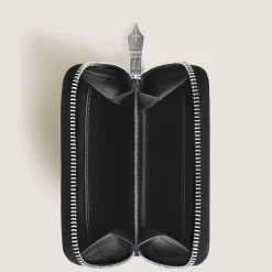 Portafoglio Mini 2 Tasche con Cerniera e Passante per Strumenti da Scrittura in Pelle Meisterstück