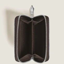 Portafoglio Mini 2 Tasche con Cerniera in Denim 4810