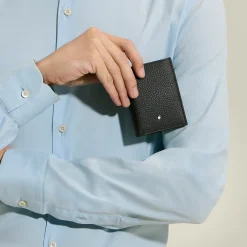 Portafoglio Mini 4 Tasche in Pelle con Grana
