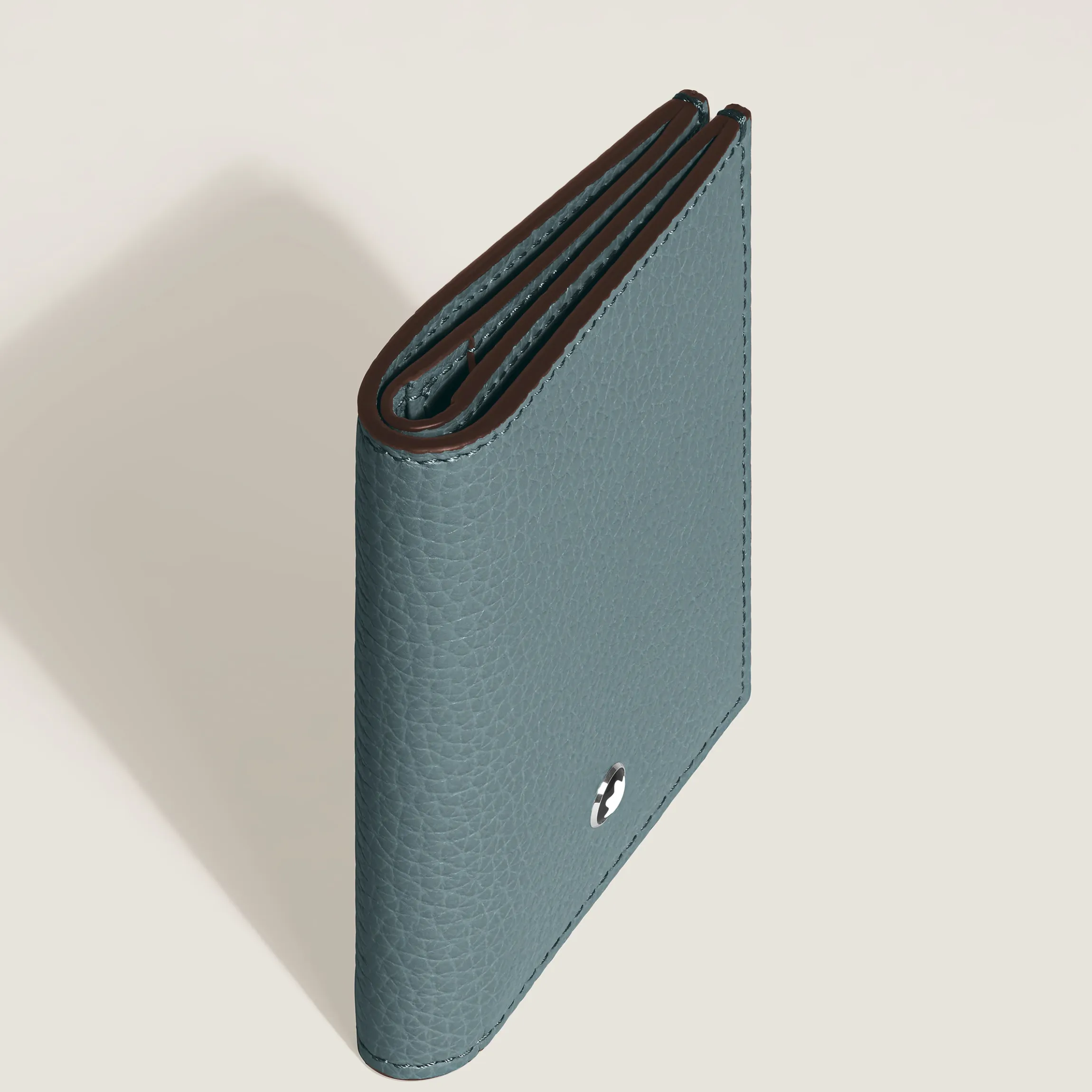 Portafoglio Mini 4 Tasche in Pelle con Grana