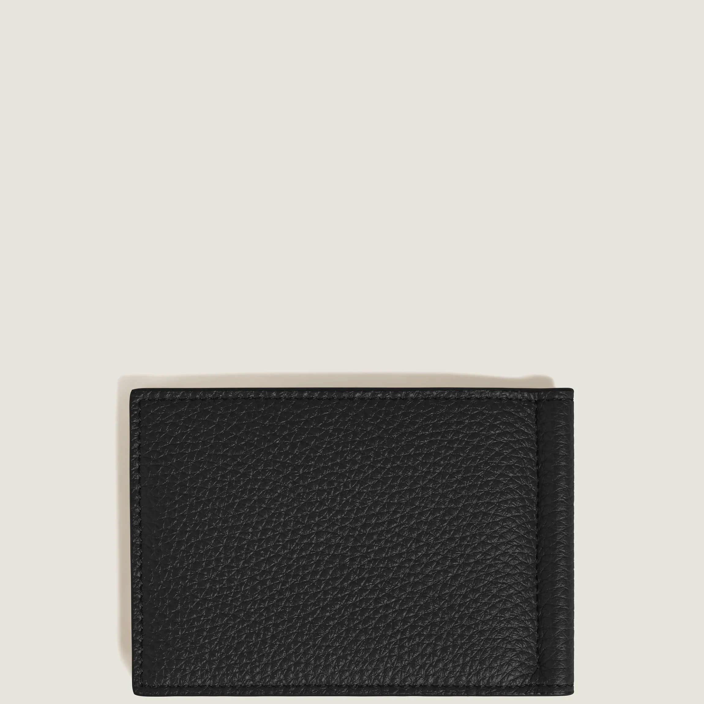 Portafoglio 6 Tasche con Fermasoldi in Pelle con Grana