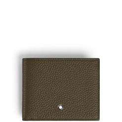 Portafoglio 4 Tasche con Portamonete in Pelle con Grana