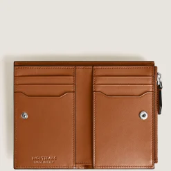 Portafoglio Verticale Mini 6 Tasche in Pelle Corteccia Sfumato